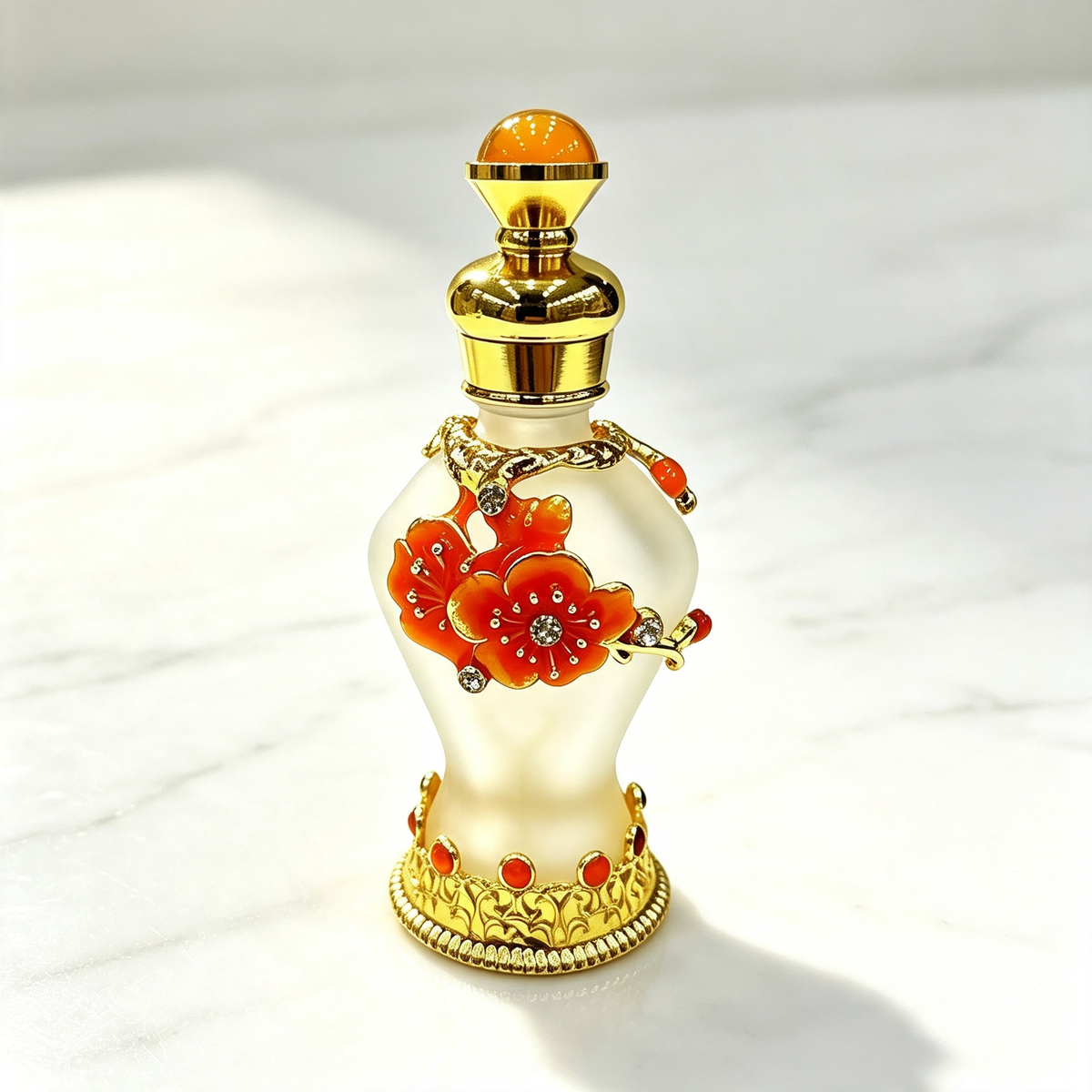 4pcs Crystal Perfume Essential Oil Bottle 8ml D9354 4pcs كريستال عطر زجاجة الزيوت الأساسية 8 مل D9354