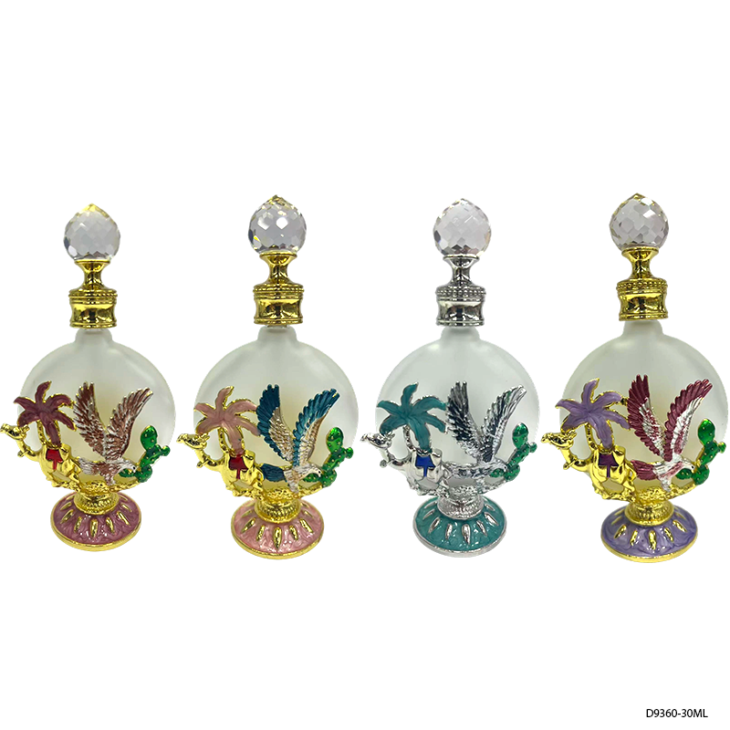 4pcs Crystal Perfume Essential Oil Bottle 30ml D9360 4pcs كريستال عطر زجاجة الزيوت الأساسية 30 مل D9360