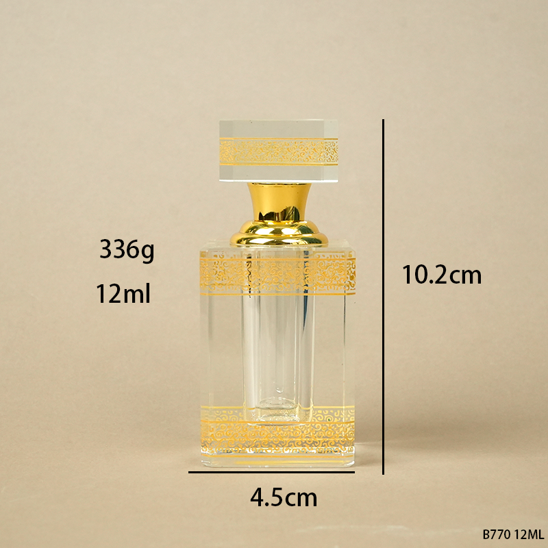 2pcs Crystal Perfume Essential Oil Bottle 6ml+12ml B770 2pcs كريستال عطر زجاجة الزيوت الأساسية 6ml + 12ml B770