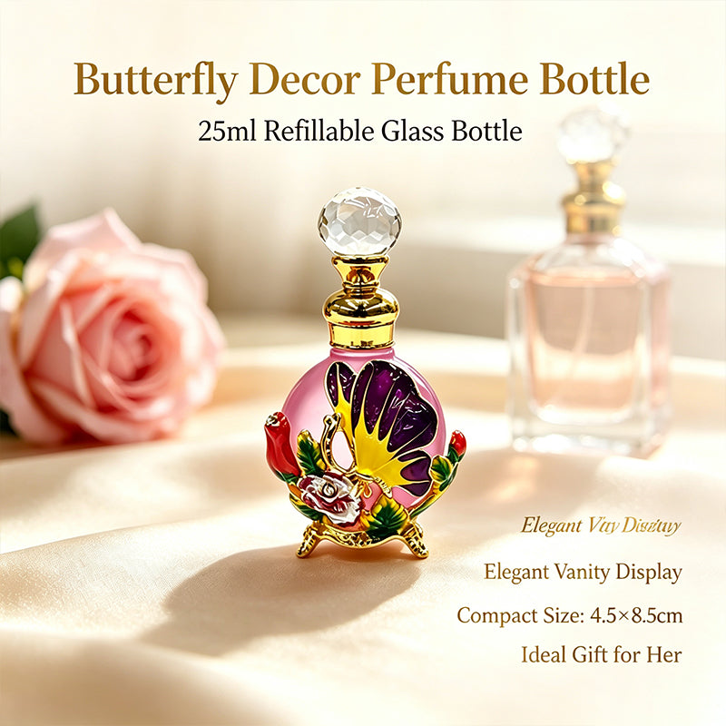 4pcs Crystal Perfume Essential Oil Bottle 25ml D9334 4pcs كريستال عطر زجاجة من الزيوت الأساسية 25 مل D9334