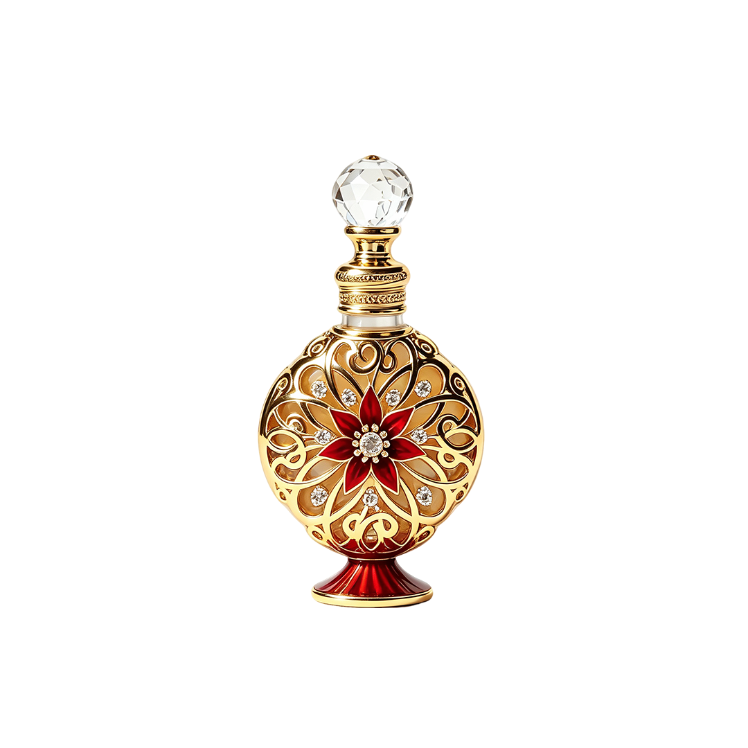 4pcs Crystal Perfume Essential Oil Bottle 10ml D9350 4pcs كريستال عطر زجاجة الزيوت العطرية 10 مل D9350