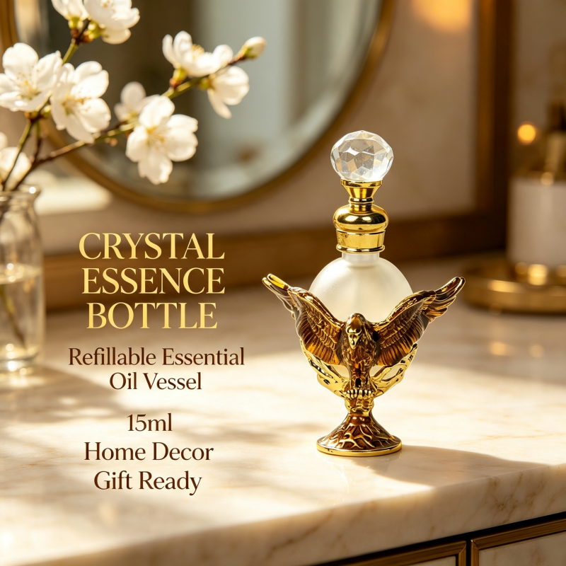 4pcs Crystal Perfume Essential Oil Bottle 30ml D9310 4pcs كريستال عطر زجاجة الزيوت الأساسية 30 مل D9310