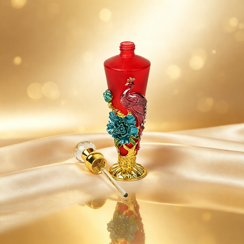 4pcs Crystal Perfume Essential Oil Bottle 30ml D9317 4pcs كريستال عطر زجاجة الزيوت الأساسية 30 مل D9317