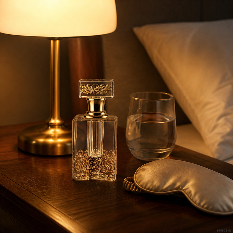 1pcs Crystal Perfume Essential Oil Bottle 3ml B768C زجاجة زيت كريستالية فارغة بسعة 3 مل، زجاجة عطور زيتية فارغة، زجاجة عطر زيتية قابلة لإعادة التعبئة، زجاجة زيت بسعة 3 مل.