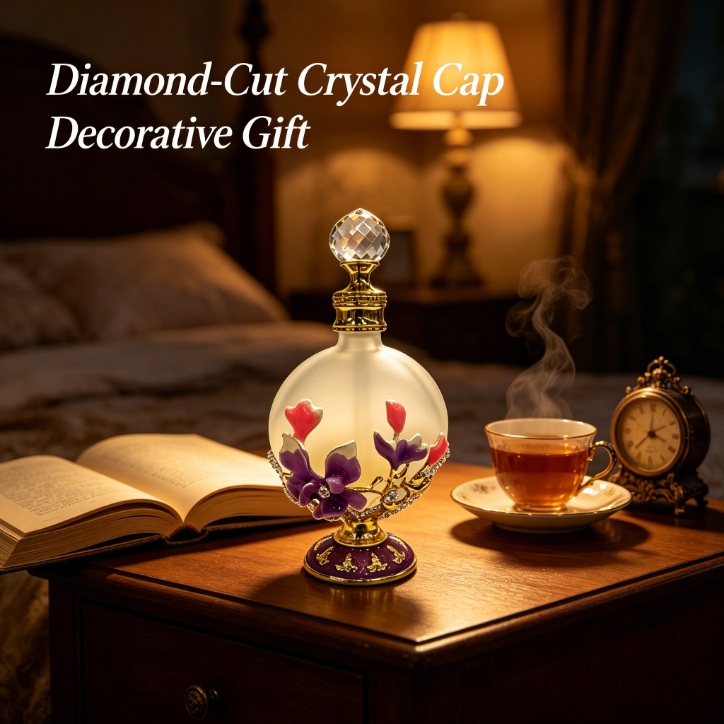 4pcs Crystal Perfume Essential Oil Bottle 30ml D9343 4pcs كريستال عطر زجاجة الزيوت الأساسية 30 مل D9343