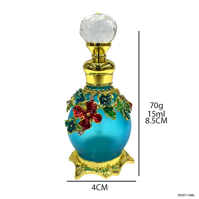 4pcs Crystal Perfume Essential Oil Bottle 15ml D9357 4pcs كريستال عطر زجاجة الزيوت الأساسية 15 مل D9357