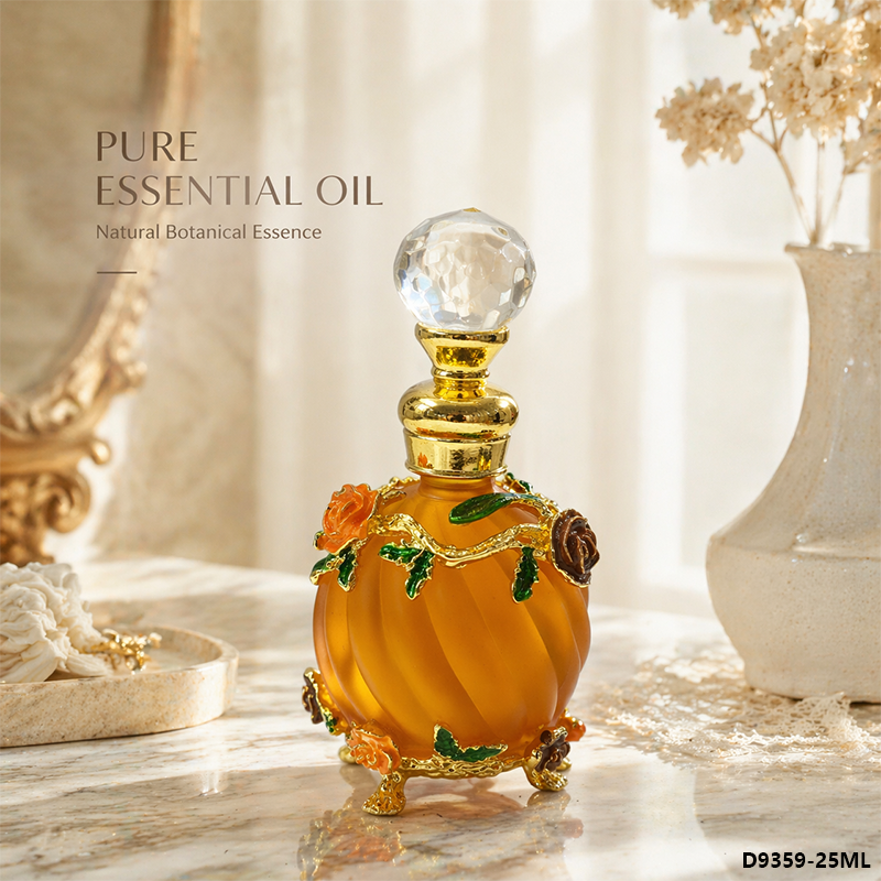 1pcs Crystal Perfume Essential Oil Bottle 25ml 4colors D9359 1pcs زجاجة النفط العطر الكريستال 25 مل اللون D9359