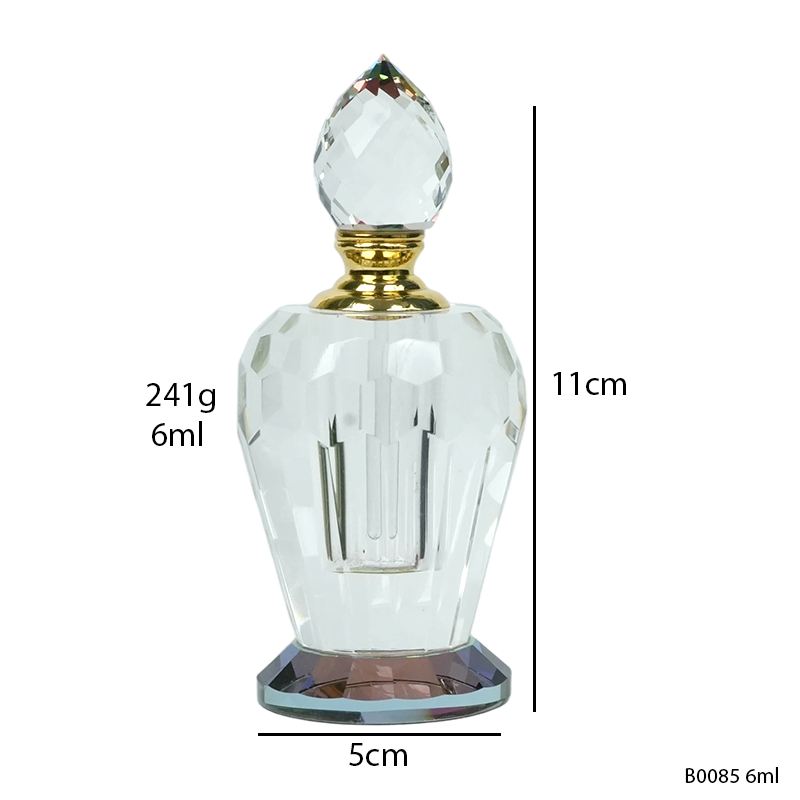 1pcs Crystal Perfume Essential Oil Bottle 6ml B0085 1 قطعة زجاجة عطر زيت أساسي بلوري 6 مل B0085