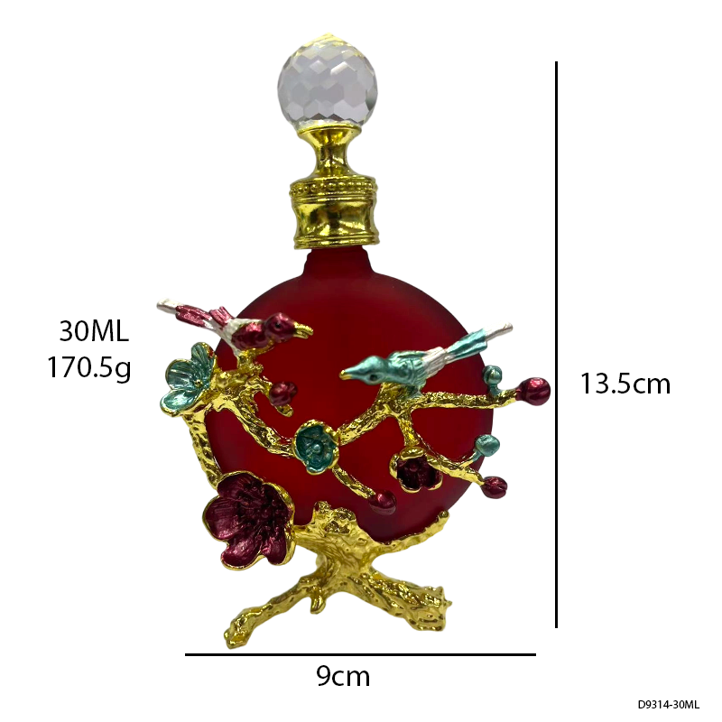 4pcs Crystal Perfume Essential Oil Bottle 30ml D9314 4pcs كريستال عطر زجاجة الزيوت الأساسية 30 مل D9314