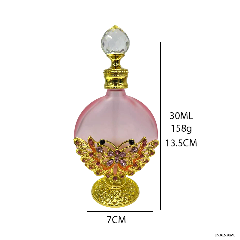 4pcs Crystal Perfume Essential Oil Bottle 30ml D9362 4pcs كريستال عطر زجاجة الزيوت الأساسية 30 مل D9362