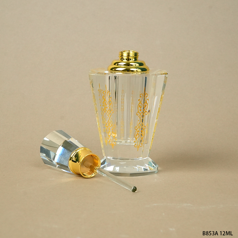 1pcs Crystal Perfume Essential Oil Bottle 12ml B853A 1pcs كريستال عطر زجاجة الزيوت الأساسية 12ml B853A