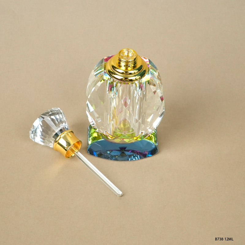 1pcs Crystal Perfume Essential Oil Bottle 12ml B738 1pcs كريستال عطر زجاجة الزيوت الأساسية 12ml B738