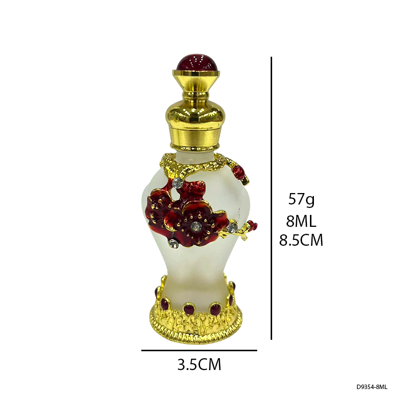 4pcs Crystal Perfume Essential Oil Bottle 8ml D9354 4pcs كريستال عطر زجاجة الزيوت الأساسية 8 مل D9354