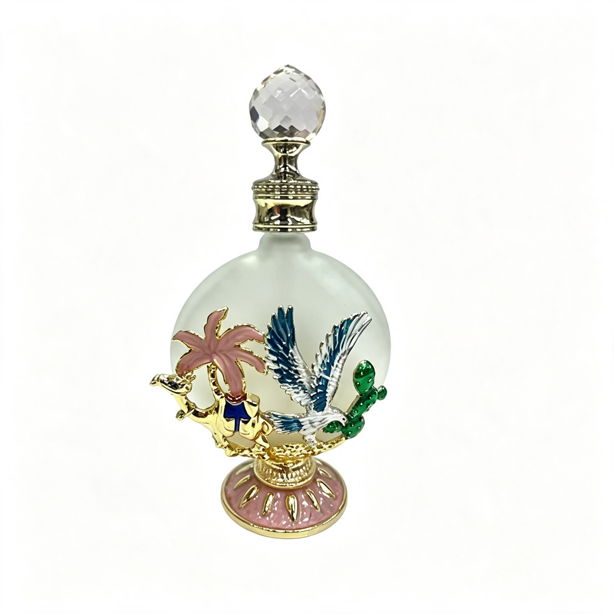 4pcs Crystal Perfume Essential Oil Bottle 30ml D9360 4pcs كريستال عطر زجاجة الزيوت الأساسية 30 مل D9360