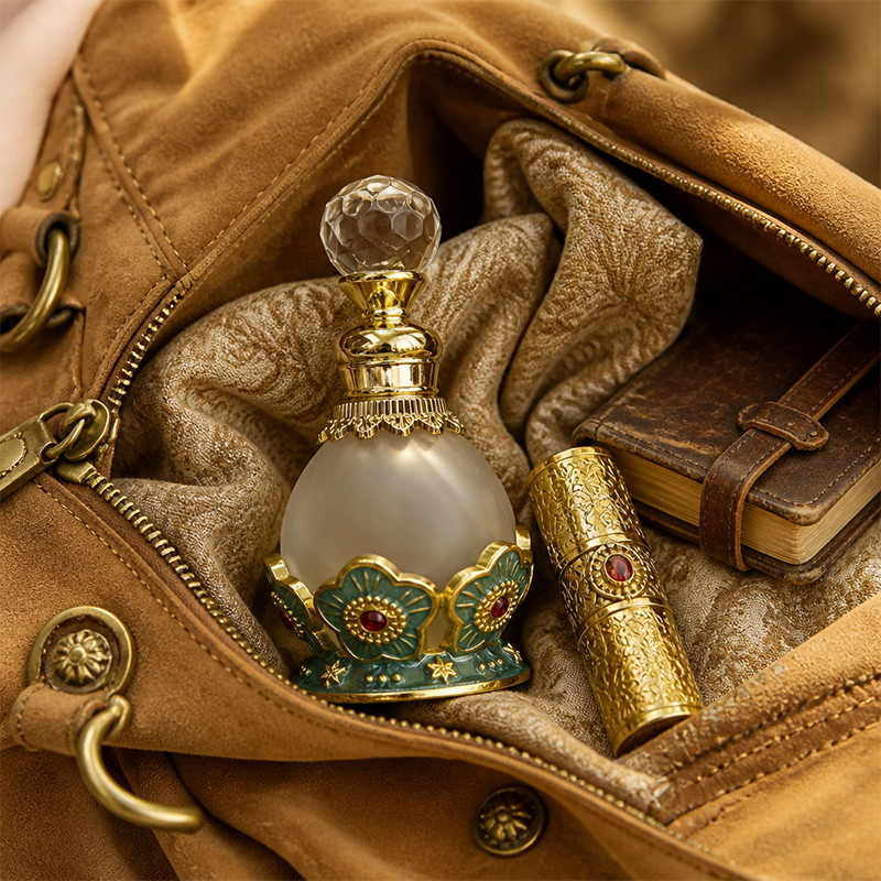 4pcs Crystal Perfume Essential Oil Bottle 15ml D9339 4pcs كريستال عطر زجاجة الزيوت الأساسية 15 مل D9339