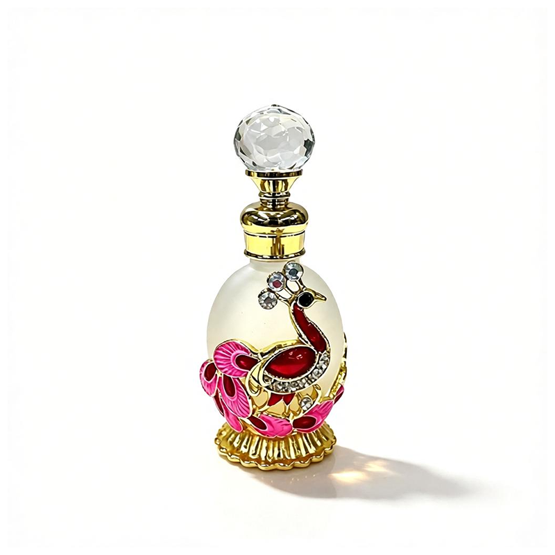 4pcs Crystal Perfume Essential Oil Bottle 15ml D9349 4pcs كريستال عطر زجاجة الزيوت الأساسية 15 مل D9349