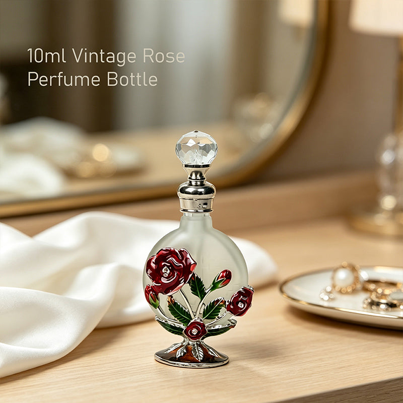 4pcs Crystal Perfume Essential Oil Bottle 10ml D9326 4pcs كريستال عطر زجاجة الزيوت العطرية 10 مل D9326