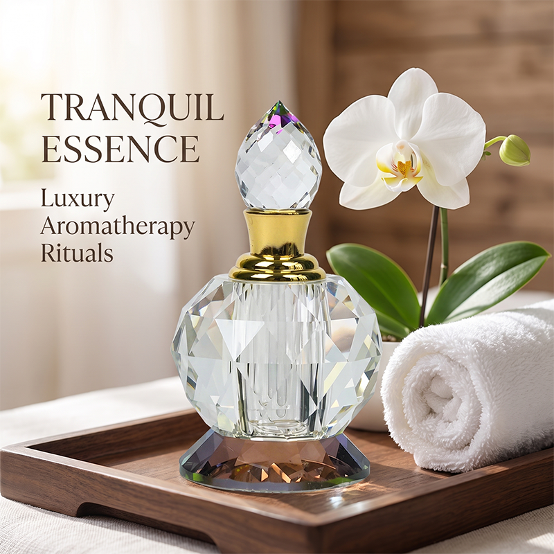 1pcs Crystal Perfume Essential Oil Bottle 10ml B0093 1 قطعة زجاجة عطر زيت أساسي بلورية 10 مل B0093