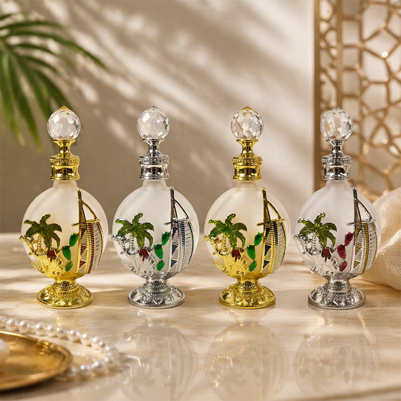 4pcs Crystal Perfume Essential Oil Bottle 30ml D9336A 4pcs كريستال عطر زجاجة الزيوت الأساسية 30 مل D9336A