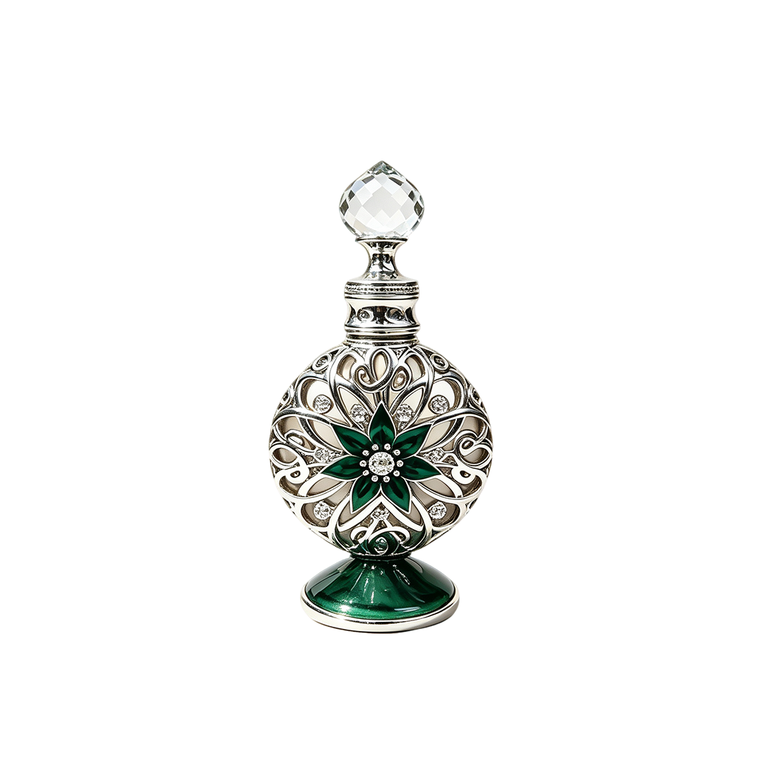 4pcs Crystal Perfume Essential Oil Bottle 10ml D9350 4pcs كريستال عطر زجاجة الزيوت العطرية 10 مل D9350