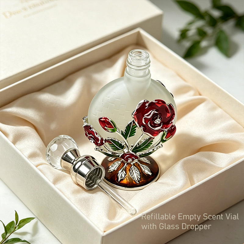 4pcs Crystal Perfume Essential Oil Bottle 10ml D9326 4pcs كريستال عطر زجاجة الزيوت العطرية 10 مل D9326