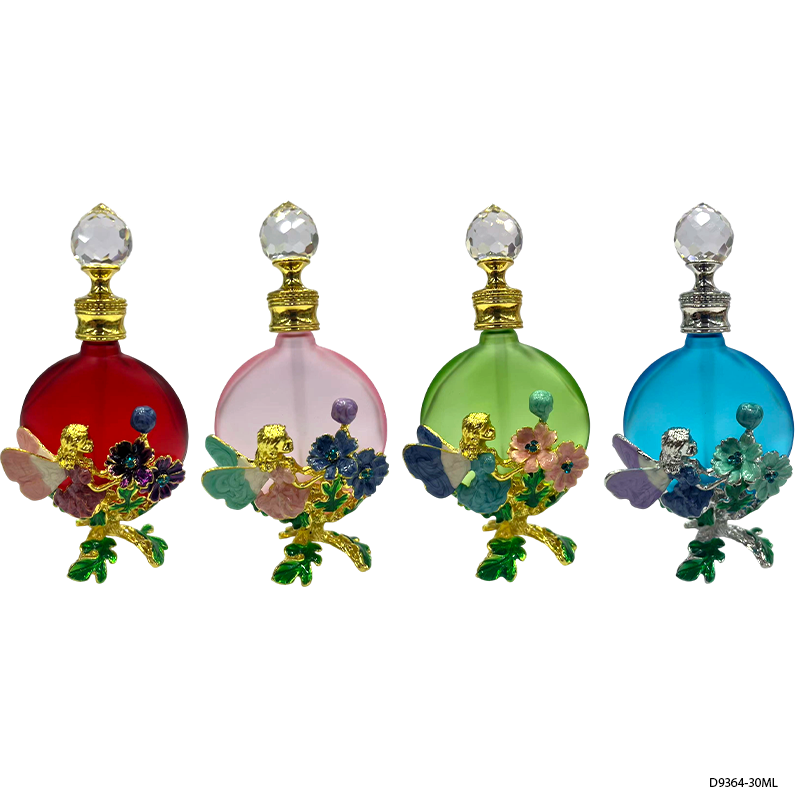 4pcs Crystal Perfume Essential Oil Bottle 30ml D9364 4pcs كريستال عطر زجاجة الزيوت الأساسية 30 مل D9364
