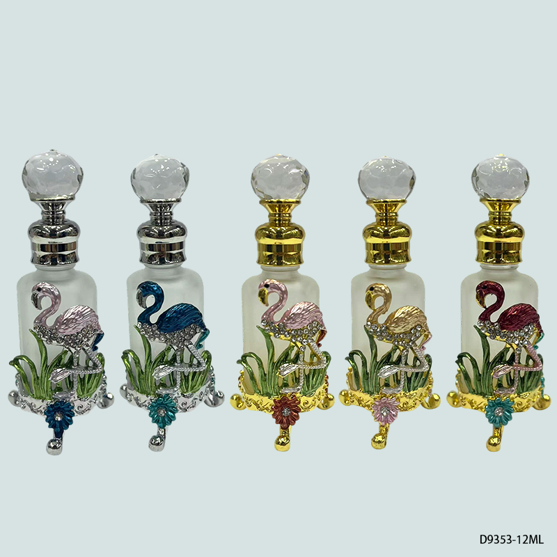 5pcs Crystal Perfume Essential Oil Bottle 12ml D9353 5pcs كريستال عطر زجاجة الزيوت الأساسية 12 مل D9353