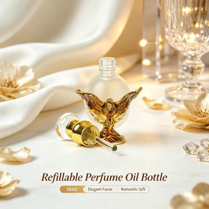 4pcs Crystal Perfume Essential Oil Bottle 30ml D9310 4pcs كريستال عطر زجاجة الزيوت الأساسية 30 مل D9310
