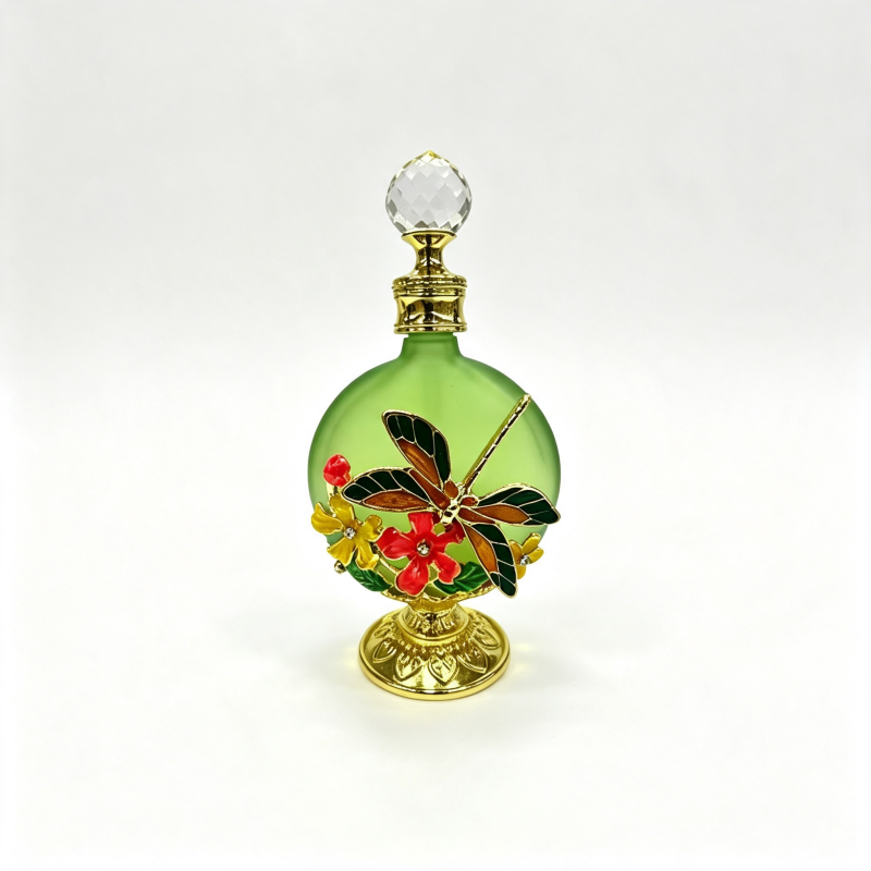 4pcs Crystal Perfume Essential Oil Bottle 30ml D9342 4pcs كريستال عطر زجاجة الزيوت الأساسية 30 مل D9342