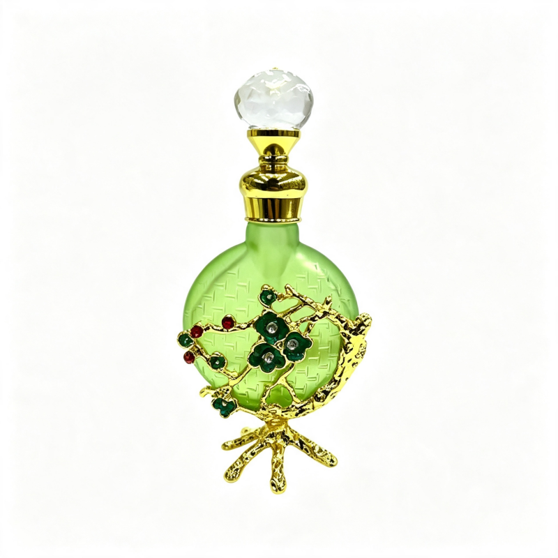 4pcs Crystal Perfume Essential Oil Bottle 10ml D9351 4pcs كريستال عطر زجاجة الزيوت العطرية 10 مل D9351