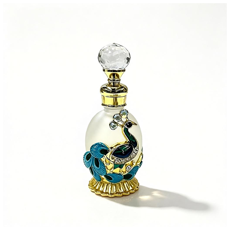 4pcs Crystal Perfume Essential Oil Bottle 15ml D9349 4pcs كريستال عطر زجاجة الزيوت الأساسية 15 مل D9349