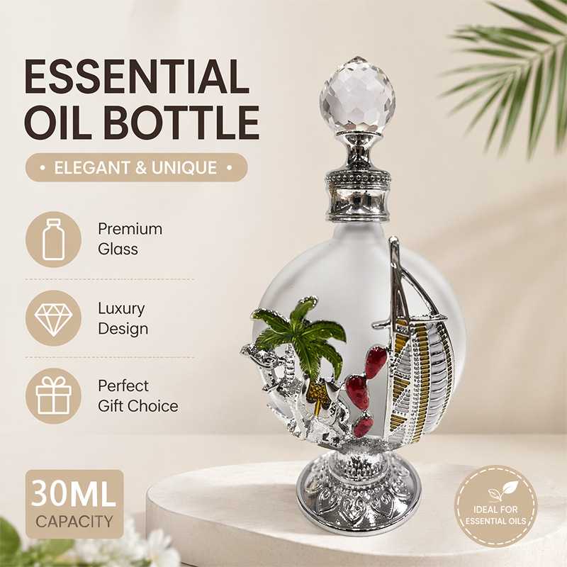 4pcs Crystal Perfume Essential Oil Bottle 30ml D9336A 4pcs كريستال عطر زجاجة الزيوت الأساسية 30 مل D9336A