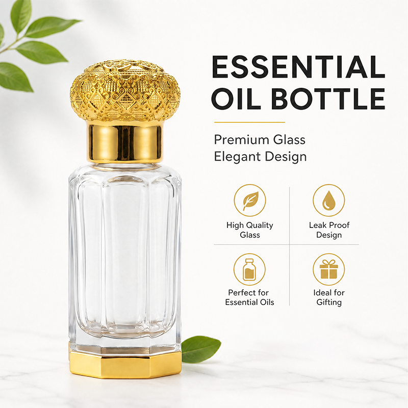 1pcs Crystal Perfume Essential Oil Bottle 12ml A165A 1pcs كريستال عطر زجاجة الزيوت الأساسية 12 مل A165A