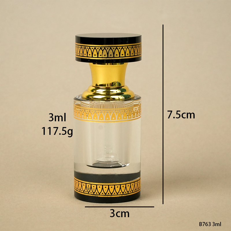 1pcs Crystal Perfume Essential Oil Bottle 3ml B763C 1pcs كريستال عطر زجاجة الزيوت الأساسية 3ml B763C