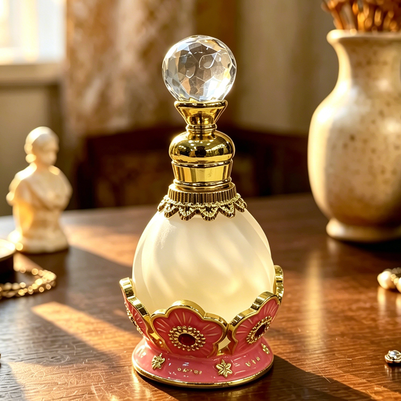 4pcs Crystal Perfume Essential Oil Bottle 15ml D9339 4pcs كريستال عطر زجاجة الزيوت الأساسية 15 مل D9339