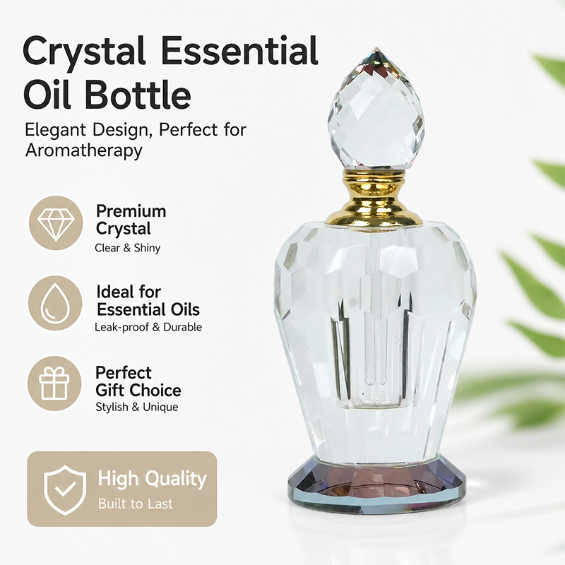 1pcs Crystal Perfume Essential Oil Bottle 6ml B0085 1 قطعة زجاجة عطر زيت أساسي بلوري 6 مل B0085