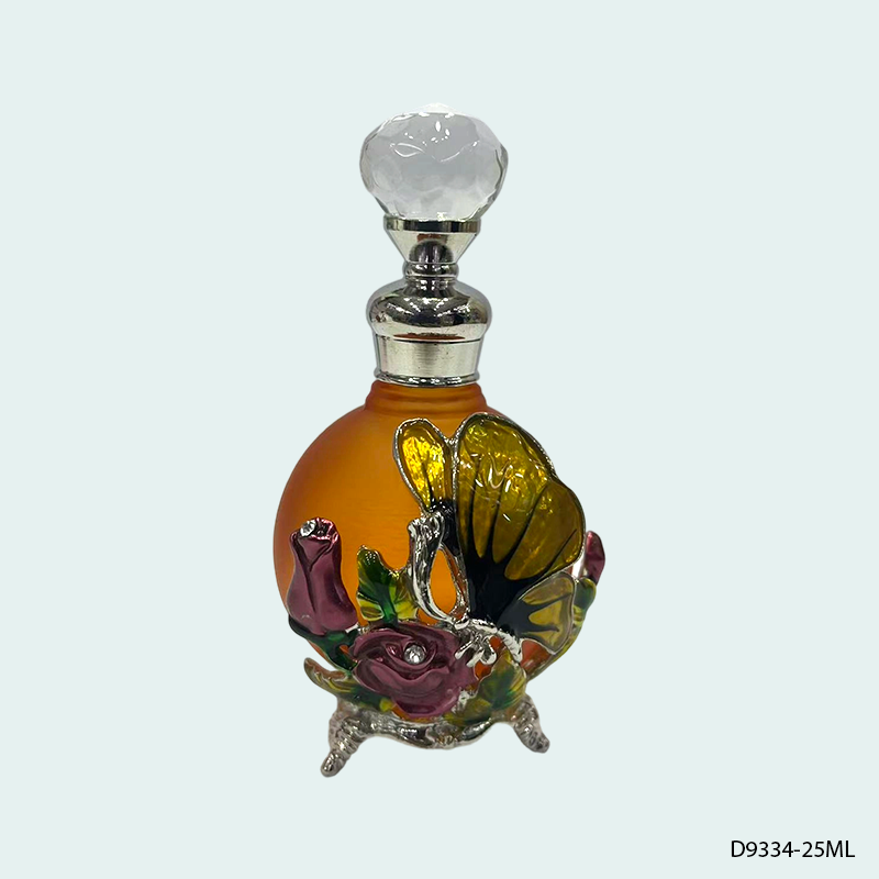 1pcs Crystal Perfume Essential Oil Bottle 25ml 4colors D9334 1pcs زجاجة الزيوت العطر الكريستال 25ml اللون D9334