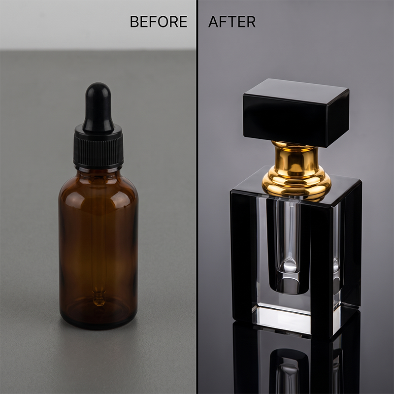 1pcs Crystal Perfume Essential Oil Bottle 12ml B811C-black - أسود12ml B811C زجاجة الزيوت العطر الكريستال 1pcs