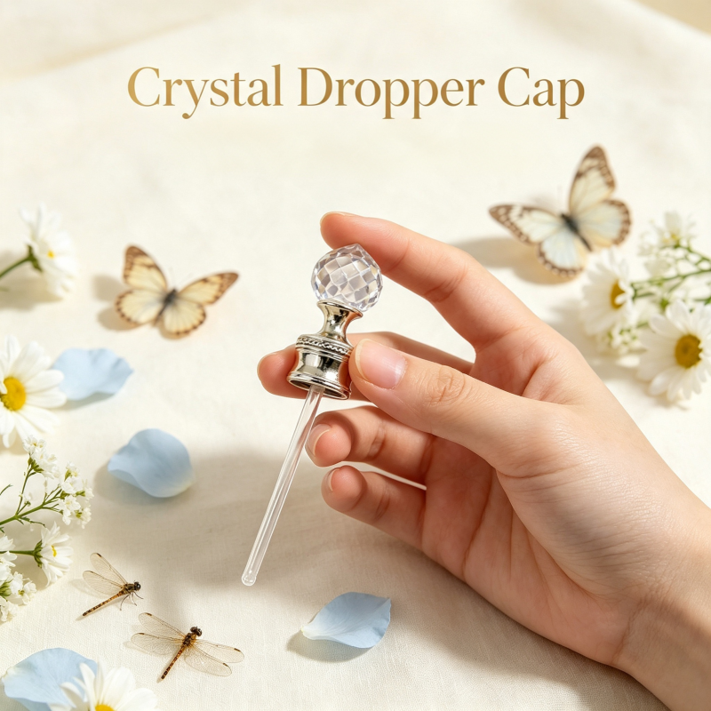 4pcs Crystal Perfume Essential Oil Bottle 30ml D9342 4pcs كريستال عطر زجاجة الزيوت الأساسية 30 مل D9342