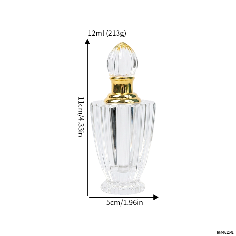 1pcs Crystal Perfume Essential Oil Bottle 12ml B846A 1pcs كريستال عطر زجاجة الزيوت الأساسية 12ml B846A