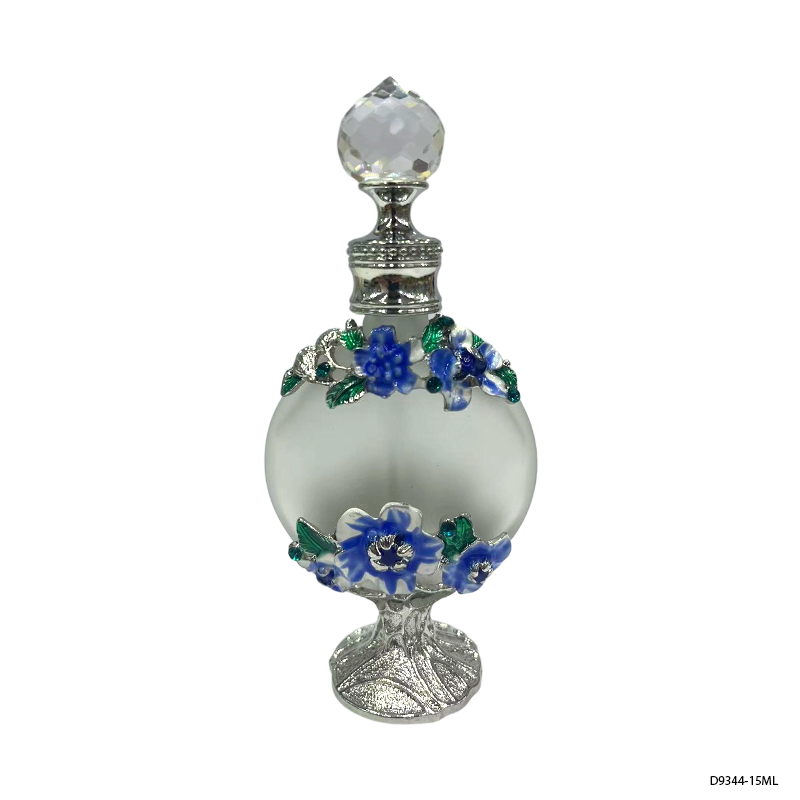 1pcs Crystal Perfume Essential Oil Bottle 15ml 4colors D9344 1pcs كريستال عطر زجاجة الزيوت الأساسية 15 مل اللون D9344