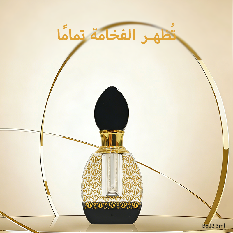 1pcs Crystal Perfume Essential Oil Bottle 3ml B822C زجاجة زيت كريستال فارغة، زجاجة عطور زيتية فارغة، زجاجة عطر فارغة قابلة لإعادة الملء من الزيت العطري، زجاجة زيت 3 مل
