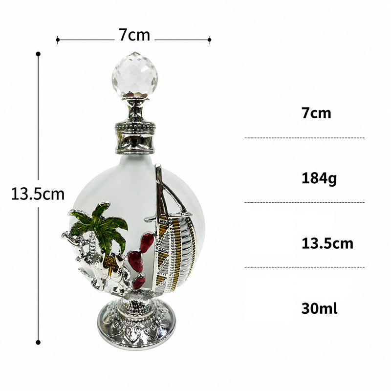 4pcs Crystal Perfume Essential Oil Bottle 30ml D9336A 4pcs كريستال عطر زجاجة الزيوت الأساسية 30 مل D9336A