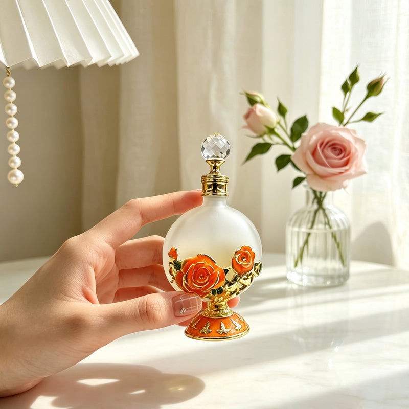 4pcs Crystal Perfume Essential Oil Bottle 30ml D9328 4pcs كريستال عطر زجاجة الزيوت الأساسية 30 مل D9328