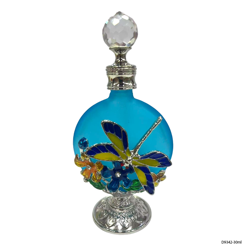 1pcs Crystal Perfume Essential Oil Bottle 30ml 4colors D9342 1pcs كريستال عطر زجاجة الزيوت الأساسية 30ml لون D9342
