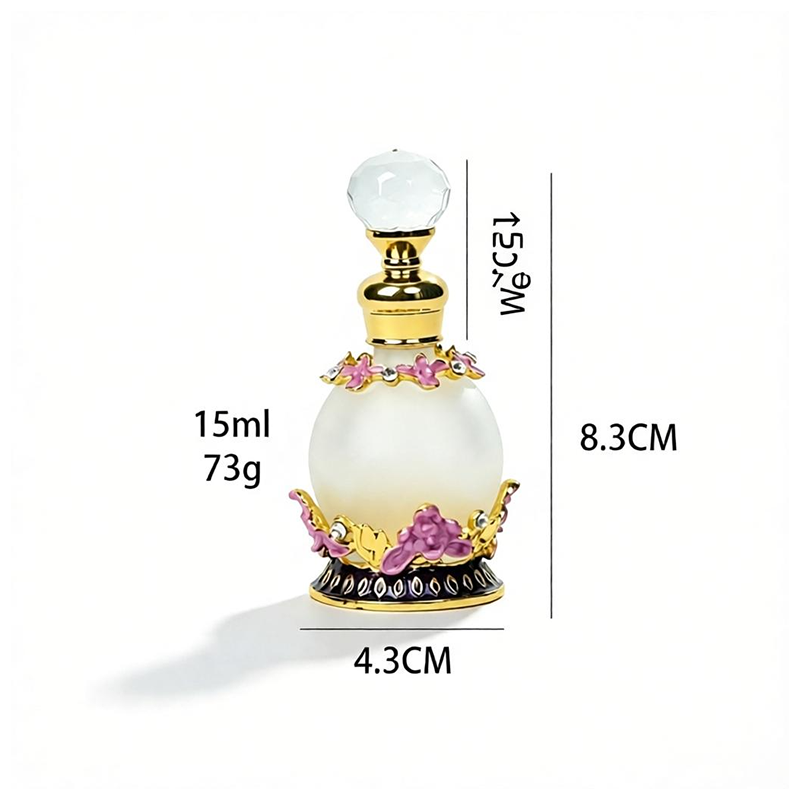 4pcs Crystal Perfume Essential Oil Bottle 15ml D9340 4pcs كريستال عطر زجاجة الزيوت الأساسية 15 مل D9340