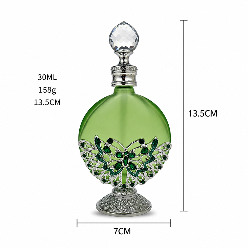 4pcs Crystal Perfume Essential Oil Bottle 30ml D9362 4pcs كريستال عطر زجاجة الزيوت الأساسية 30 مل D9362