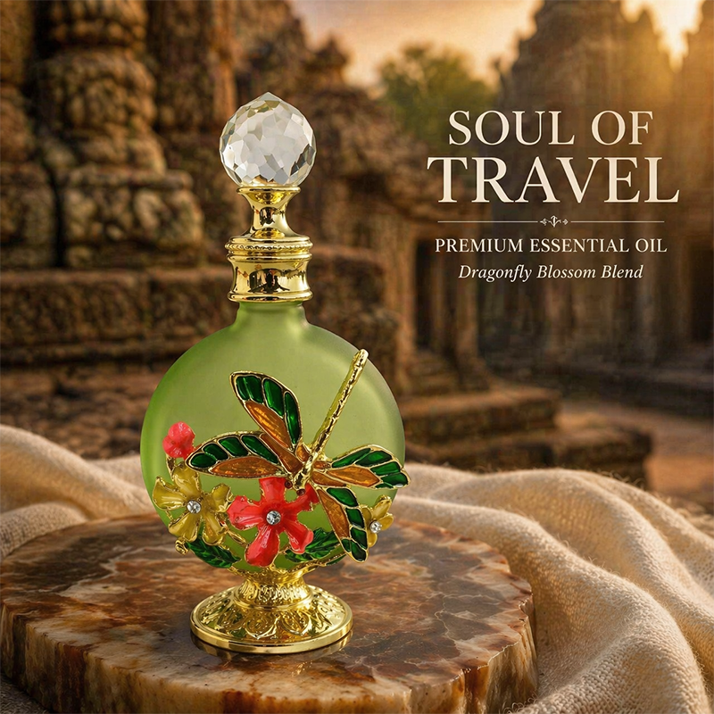 1pcs Crystal Perfume Essential Oil Bottle 30ml 4colors D9342 1pcs كريستال عطر زجاجة الزيوت الأساسية 30ml لون D9342
