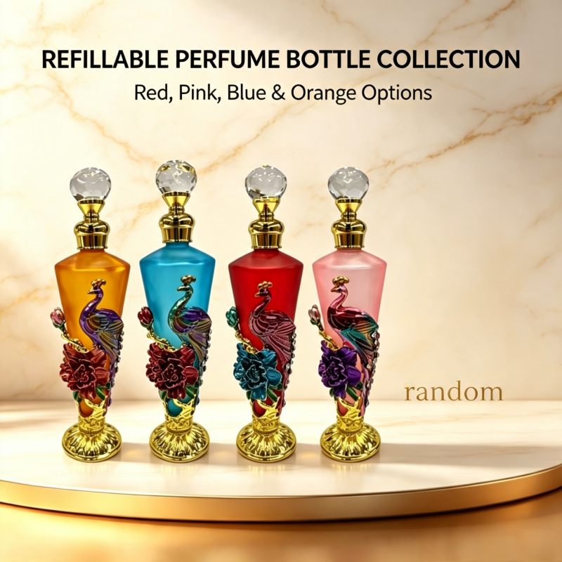 4pcs Crystal Perfume Essential Oil Bottle 30ml D9317 4pcs كريستال عطر زجاجة الزيوت الأساسية 30 مل D9317