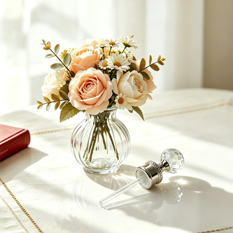 4pcs Crystal Perfume Essential Oil Bottle 30ml D9328 4pcs كريستال عطر زجاجة الزيوت الأساسية 30 مل D9328